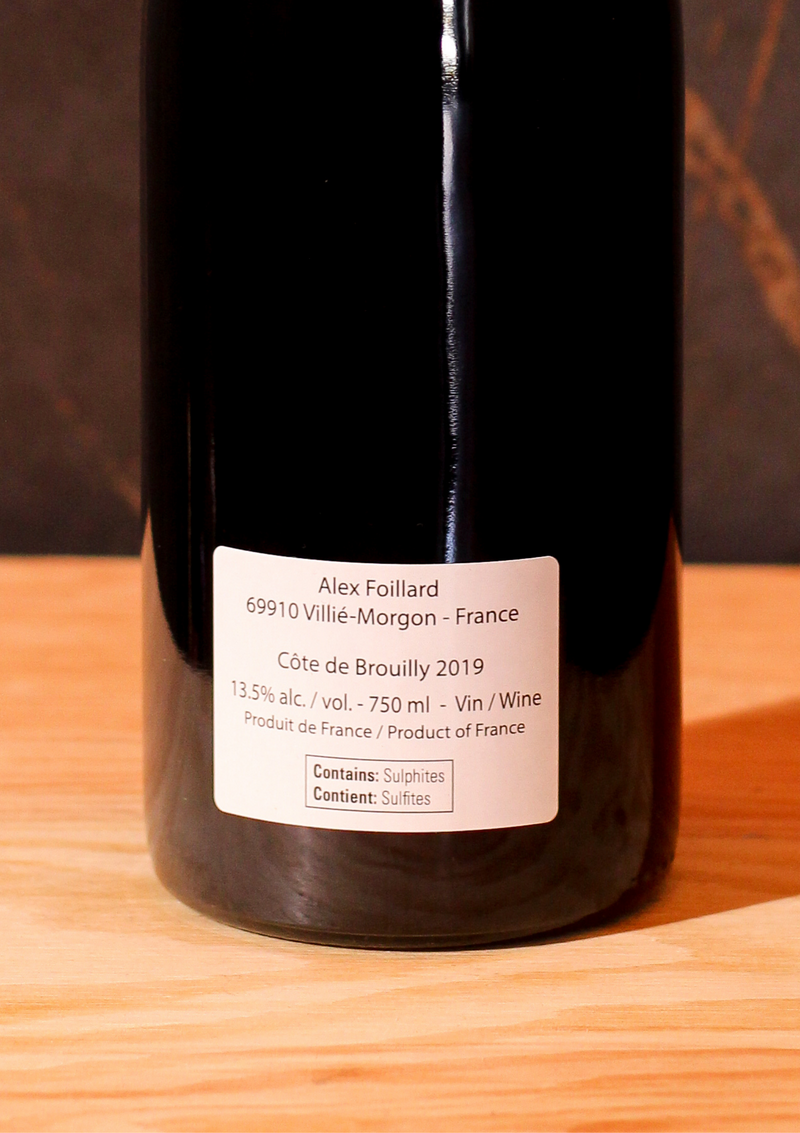 Alex Foillard Côte de Brouilly 2019